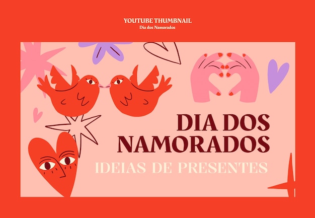 Projekt szablonu Dia dos namorados
