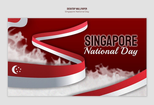 Projekt szablonu dnia narodowego Singapuru