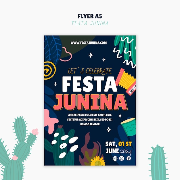 PSD projekt szablonu festa junina