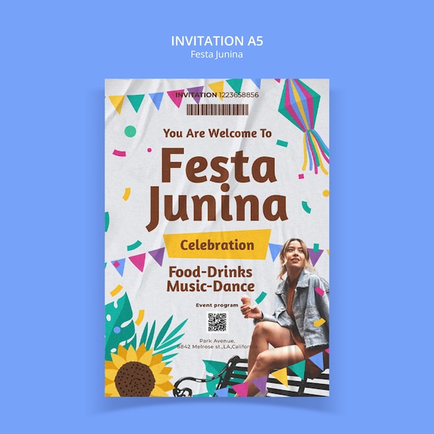 PSD projekt szablonu festa junina