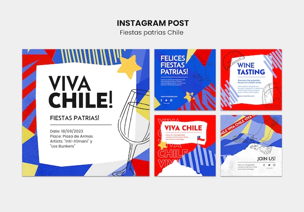 PSD projekt szablonu fiestas patrias chile