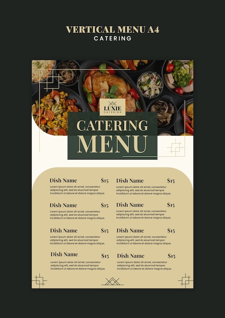 Projekt szablonu gastronomicznego