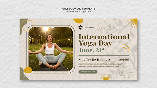 PSD projekt szablonu international yoga day