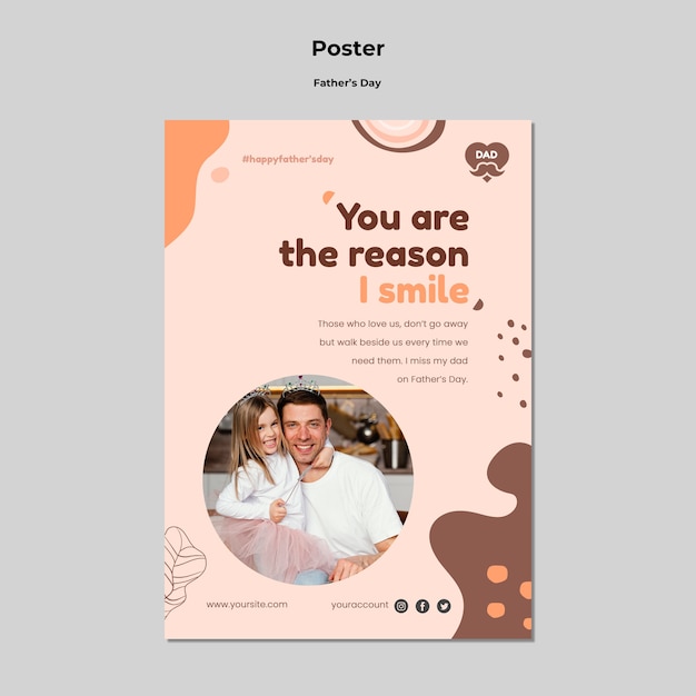PSD projekt szablonu plakatu na dzień ojca