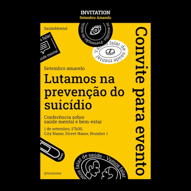 Projekt Szablonu Setembro Amarelo