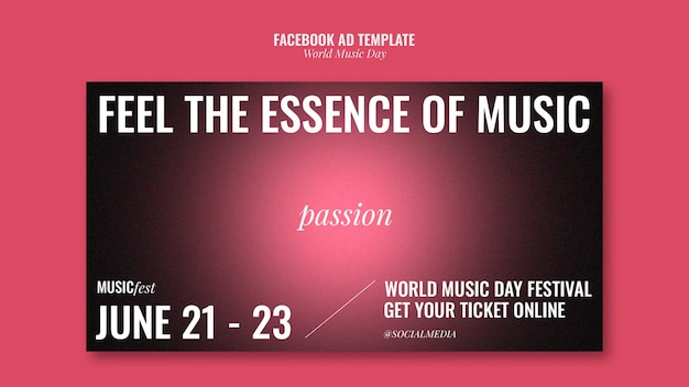 PSD projekt szablonu światowego dnia muzyki