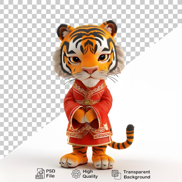 PSD projekt znaku tygrysa izolowany na przezroczystym tle zawiera plik png