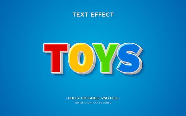 PSD projektowanie efektów tekstowych zabawek