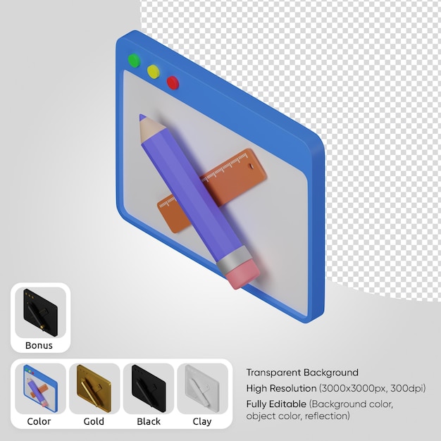 PSD projektowanie stron internetowych 3d