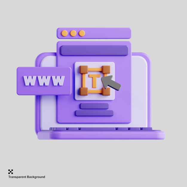 projektowanie stron internetowych ilustracja renderowania 3d