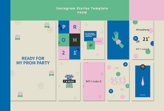 프롬 파티 인스 타 그램 스토리 팩