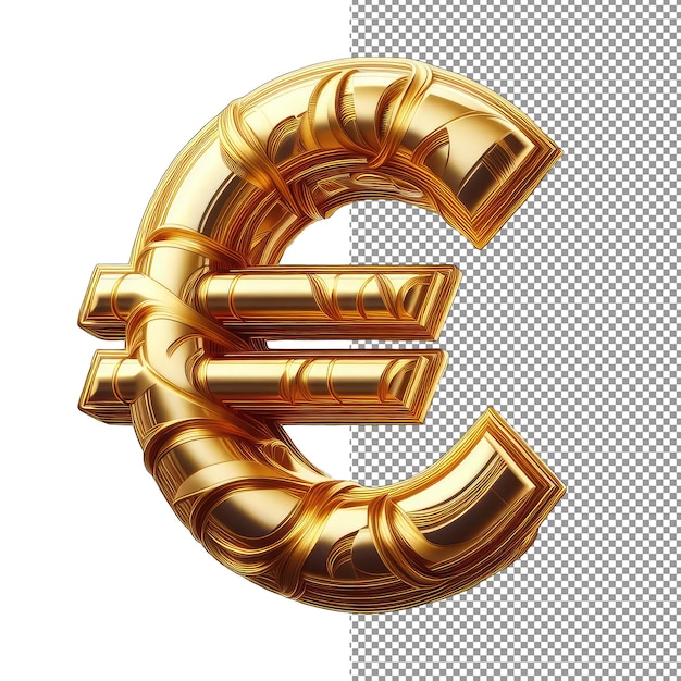 PSD promienny dobrobyt 3d symbol euro
