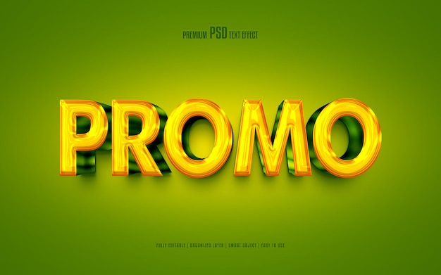 PSD promo 3d bewerkbaar premium psd-teksteffect