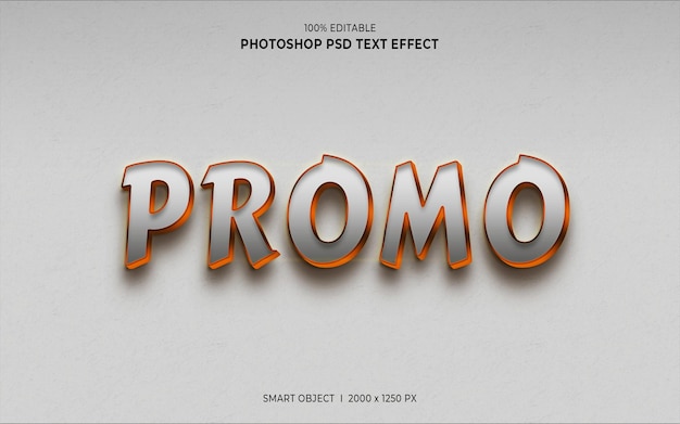 Promo 3d bewerkbaar psd-teksteffect