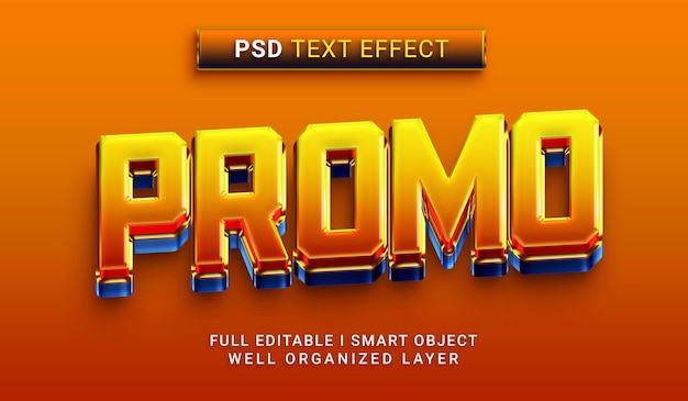 Promo 3D-stijl teksteffect