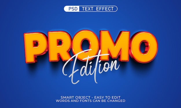 PSD promo edition text style effect