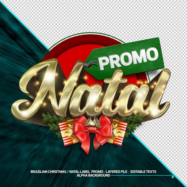 PSD promo natal golden christmas sale promo card brazylijski tekst do promocji w mediach społecznościowych