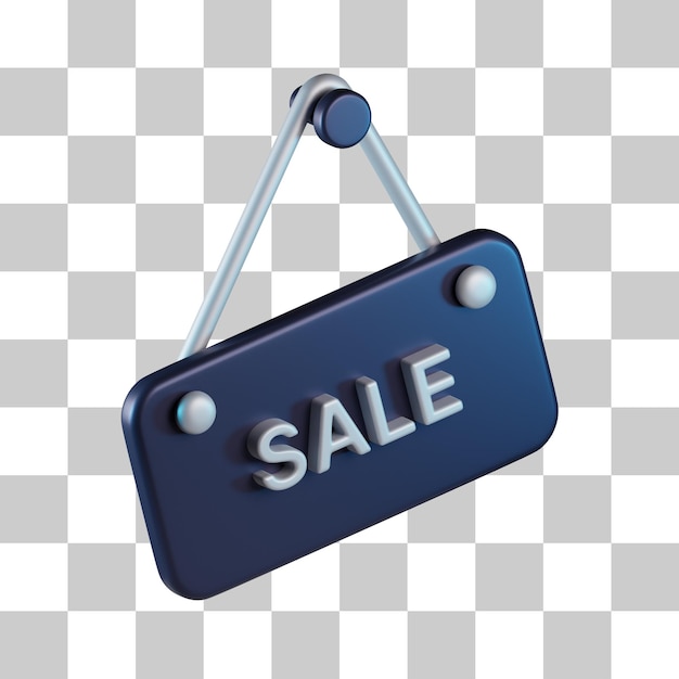 PSD promo sale sign 3d icon