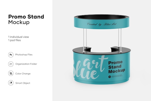 PSD promo stand mockup isolated