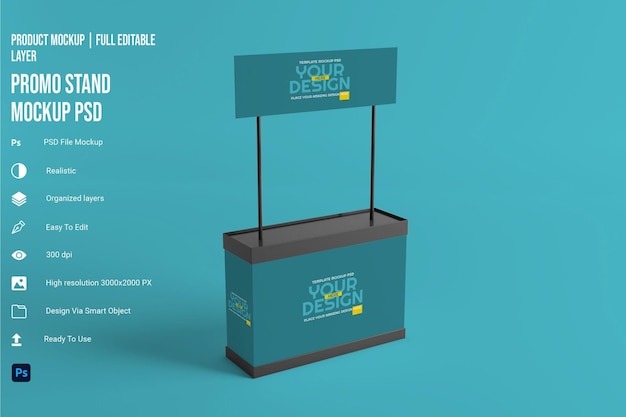 promo stand psd mockup