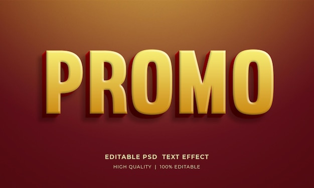 Promo text effect mockup