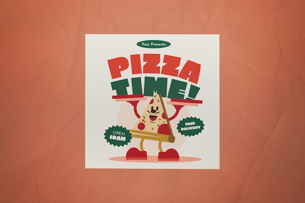 Promocja Beige Pizza Restaurant Post na Instagramie