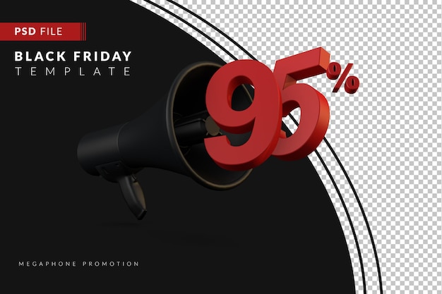 Promocja Czarnego Megafonu 95% Zniżki Na Koncepcję Wyprzedaży 3d W Czarny Piątek