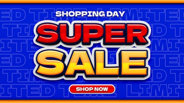Promotie van een superverkoopbanner