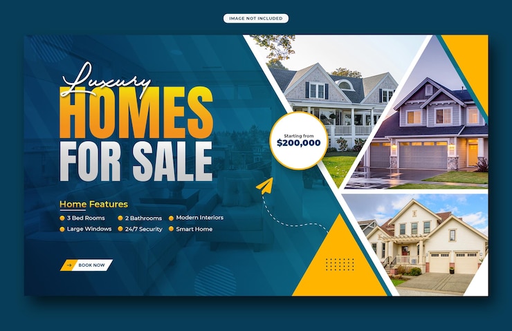 PSD promotie van onroerend goed agentschap social media post of banner sjabloon square web banner sjablone