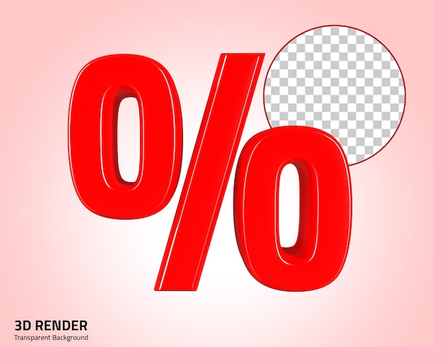 Promotion percent sale discount 3D price sign