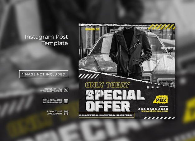 Promotion sale social media post template