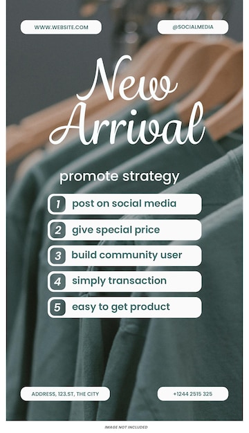 promotion strategy instagram stories template psd design