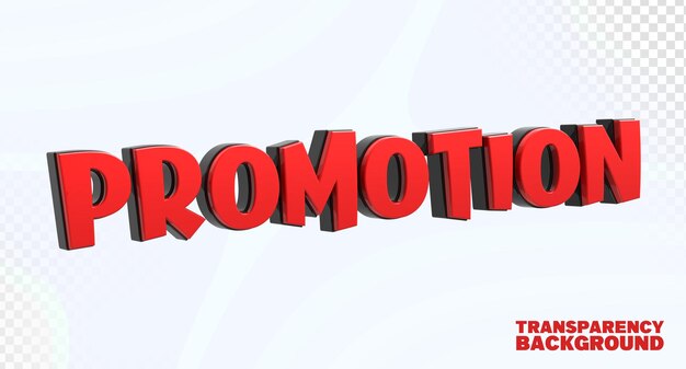 PSD promotion text 3d render