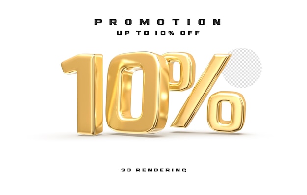 Promozione fino a 10 di sconto su banner 3d gold