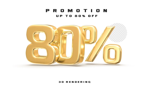 Продвижение до 80 off banner 3d gold