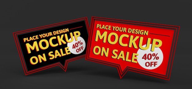 PSD mock-up promozionale di grande vendita con offerta speciale