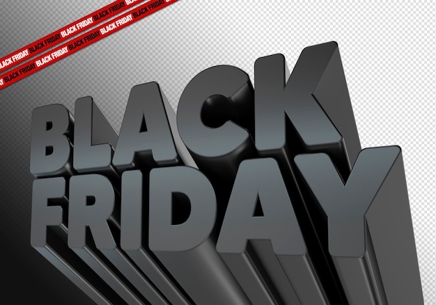 Promotional black friday 3d stamp for compositions