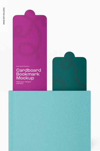 PSD promotional cardboard bookmarks, front view