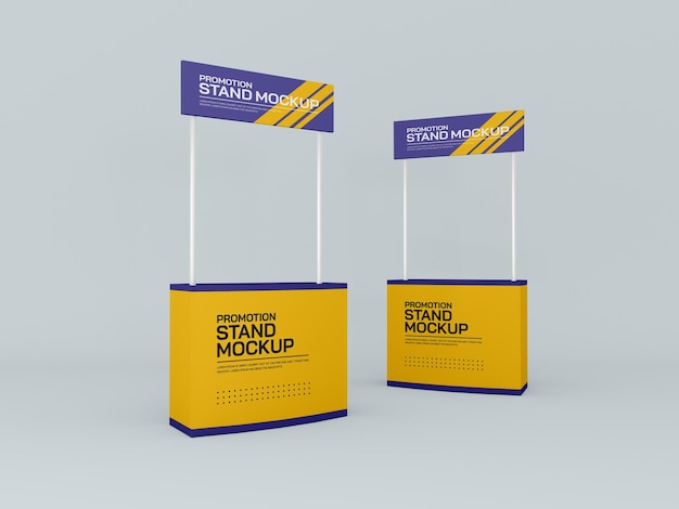 Promotional event stand banners mockup