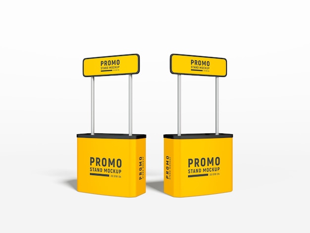 Promotional event stand banners mockup