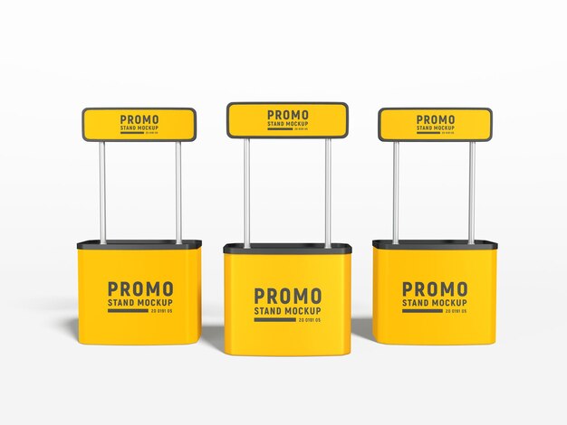 PSD promotional event stand banners mockup