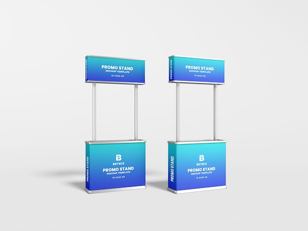 Promotional event stand banners mockup