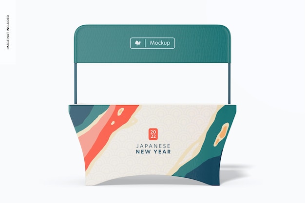 Promotional Event Table Mockup, Front View