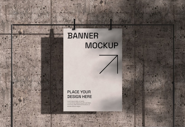 Design mock-up banner promozionale esterno