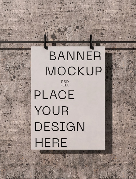 Promotional exterior banner mock-up design