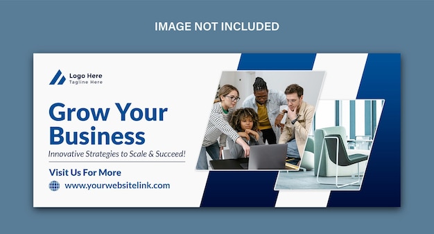 promotional facebook cover for business growth and strategies banner design