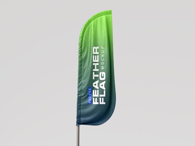PSD promotional feather flag mockup