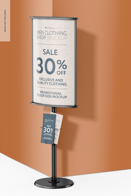 PSD promotional floor sign mockup