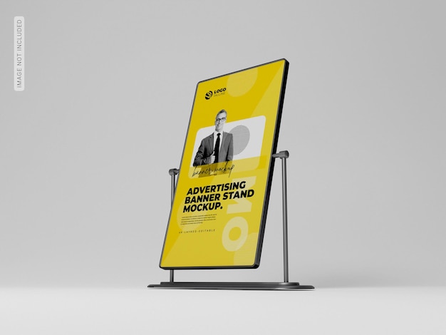 Promotional outdoor stand banner mockup