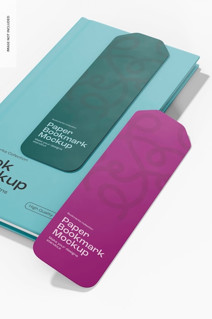 promotional paper bookmarks mockup